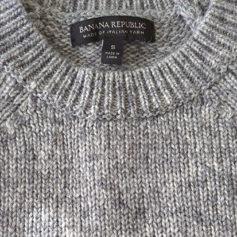 Gray Ribbed Knit Sweater - Picture 2 of 3